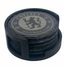 Bordbrikker av skifer med fotball logo thumbnail
